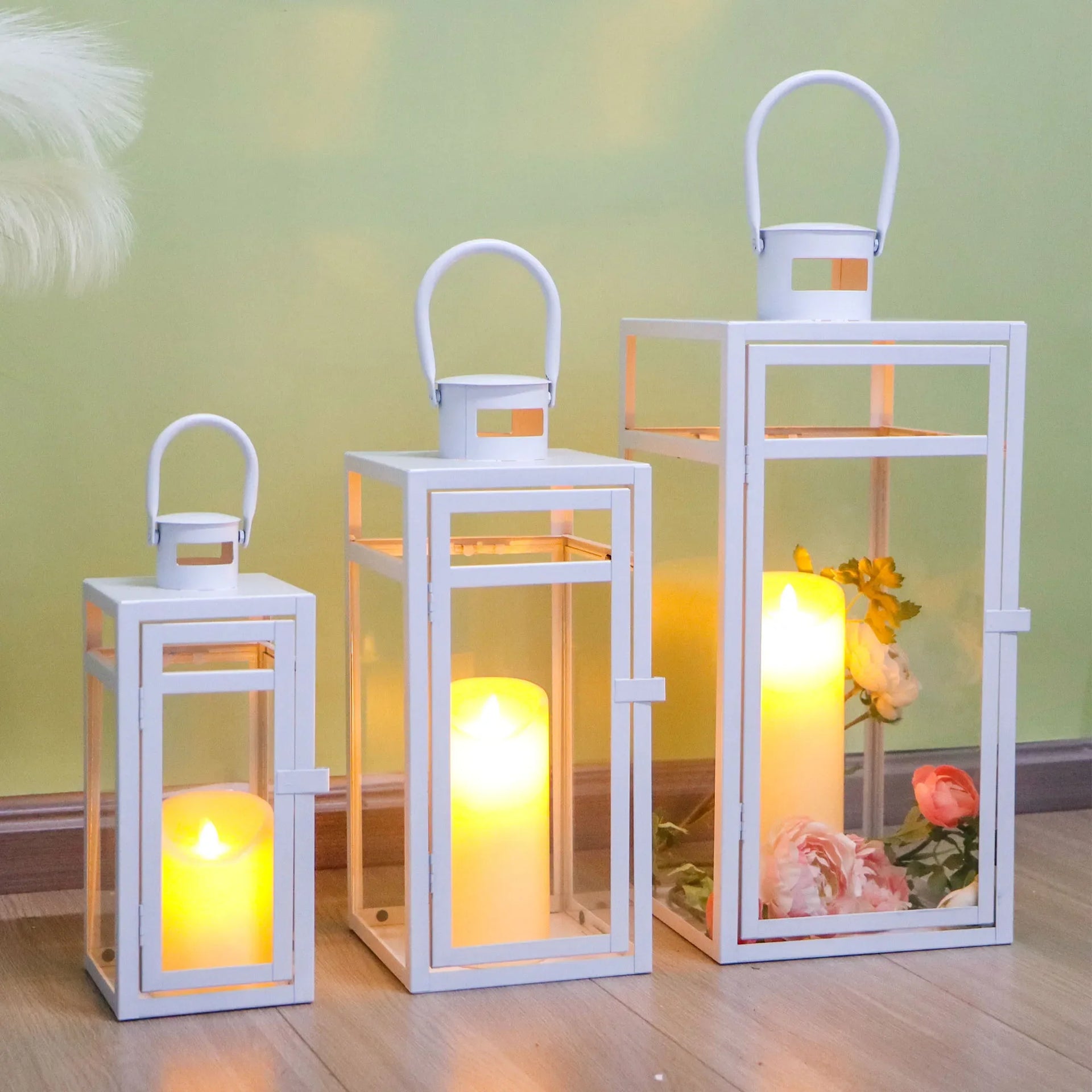 Set of 3 Metal Candle Lantern-12/15/19