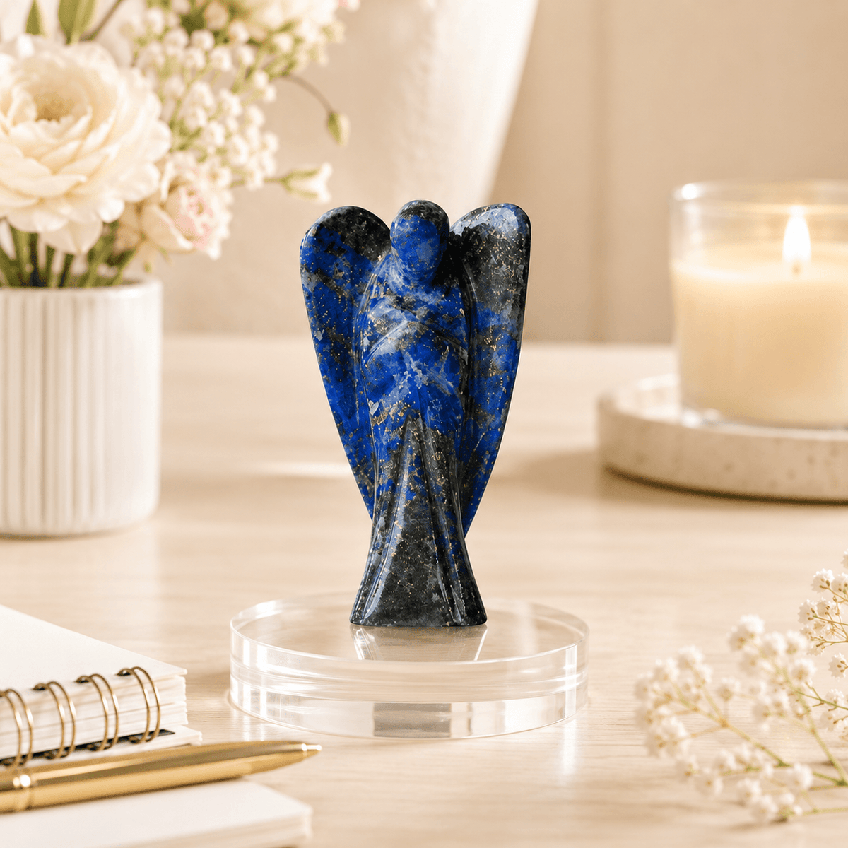 Lapis Lazuli Crystal Angel Pocket Guardian
