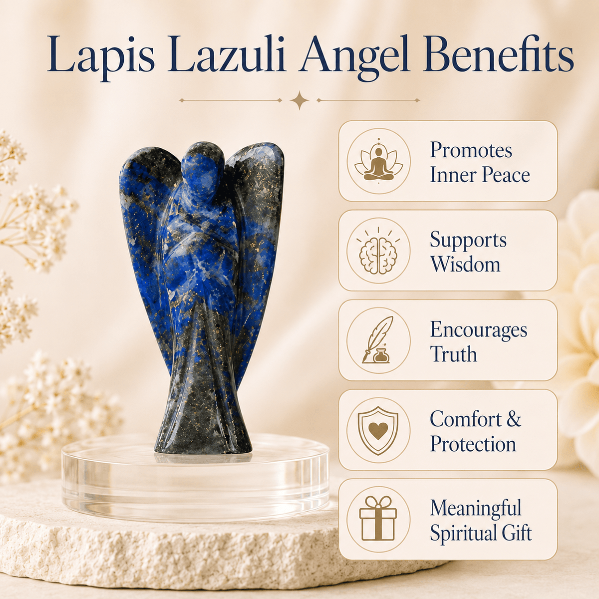 Lapis Lazuli Crystal Angel Pocket Guardian