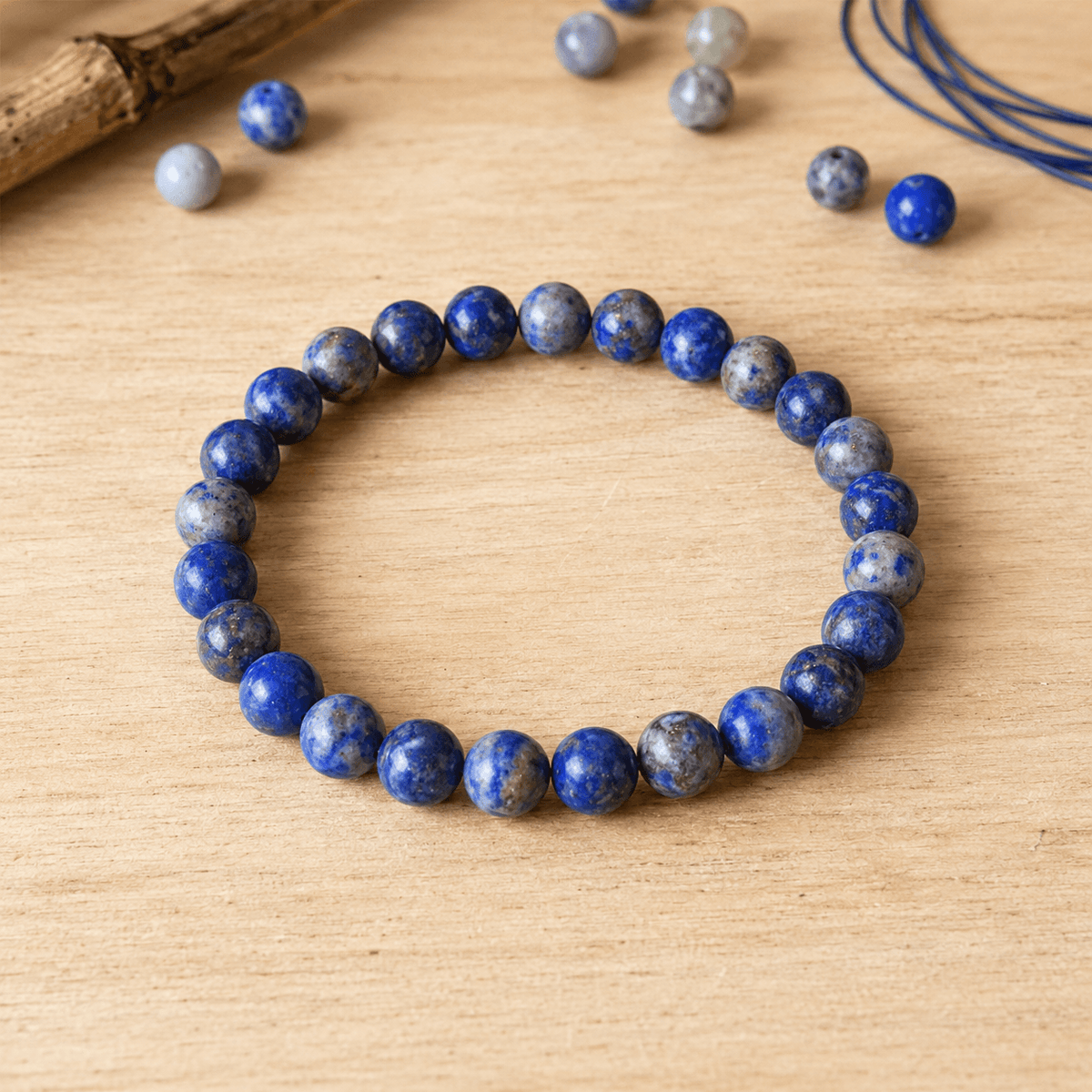 Lapis Lazuli Bracelet | Lapis Stone Bracelet (Angelic Communication and Luck).