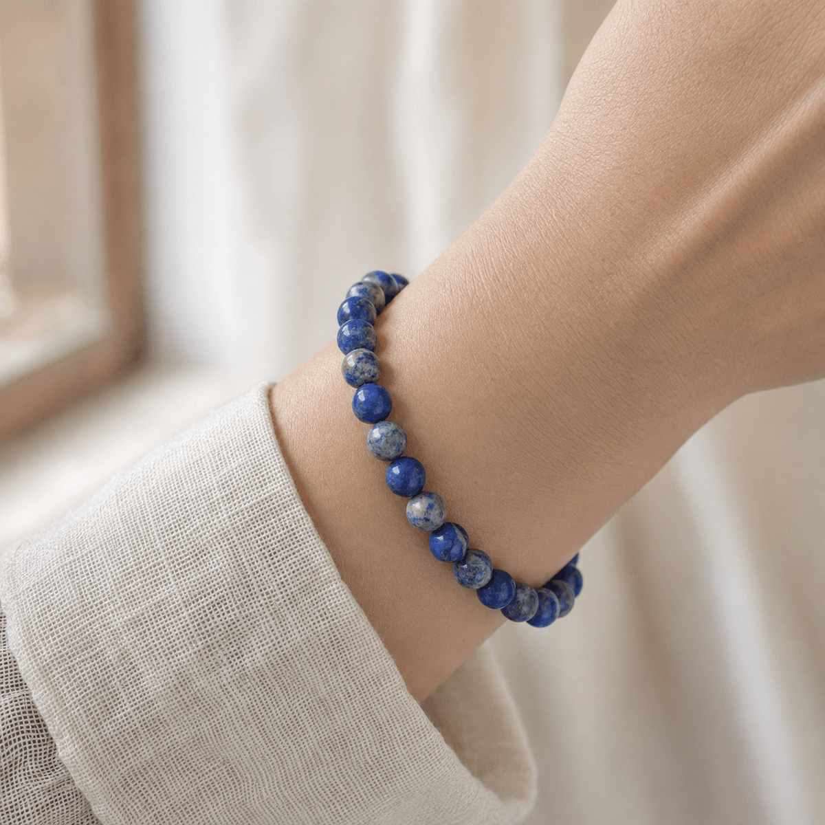 Lapis Lazuli Bracelet | Lapis Stone Bracelet (Angelic Communication and Luck).