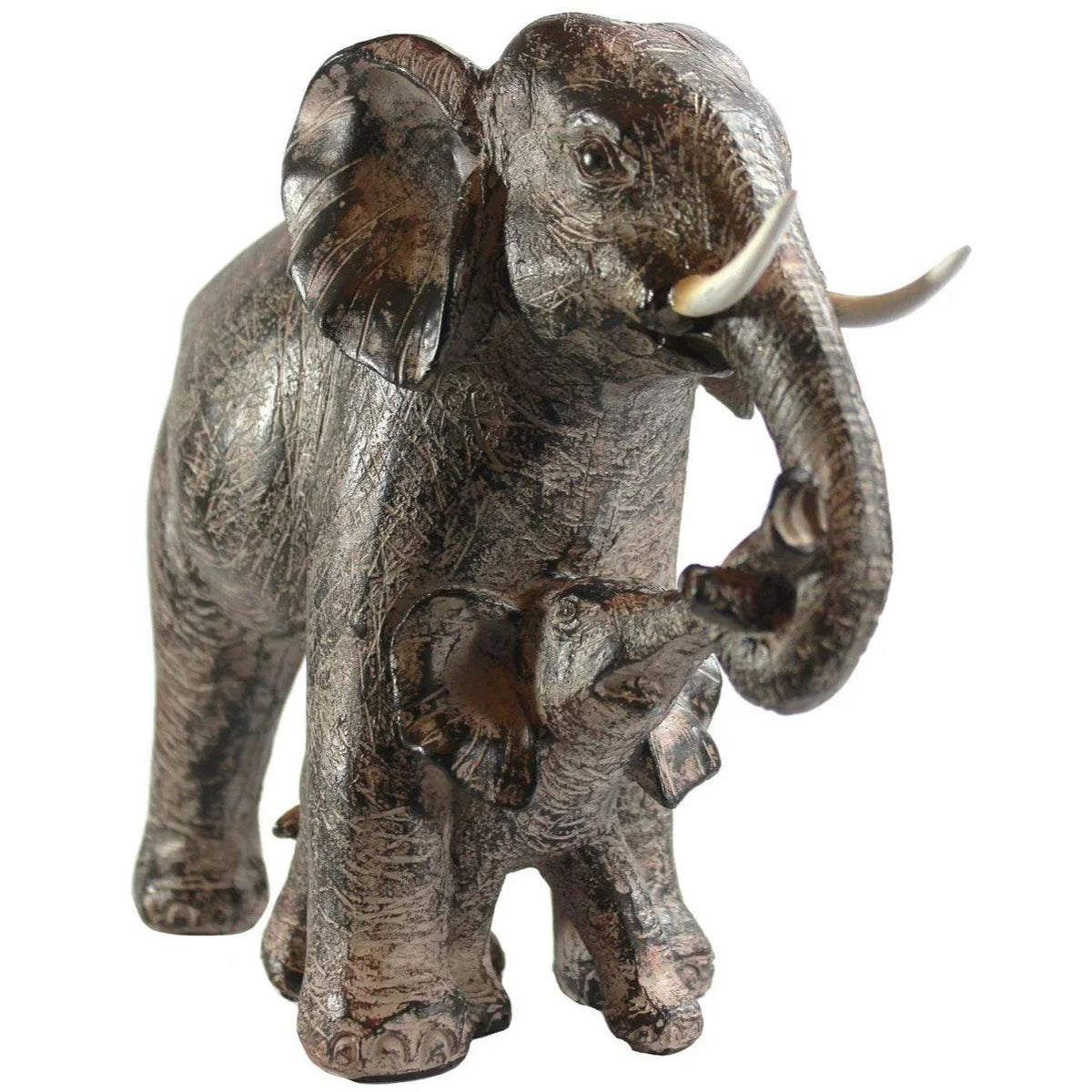 Large African Elephant and Calf Statue Decorative Home and Garden Decor