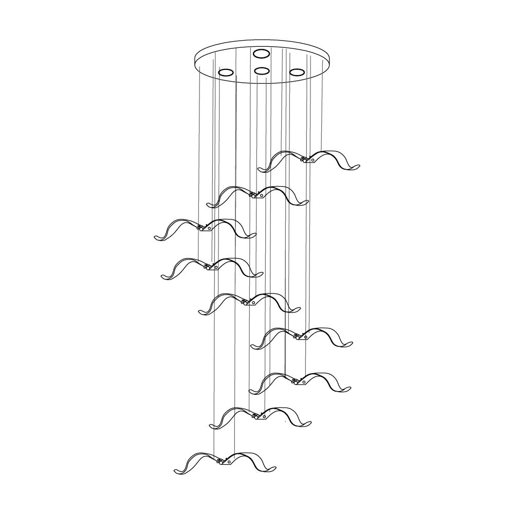 Large Seagull Chandelier