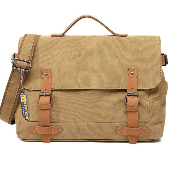 Large Vintage Canvas Messenger Bag