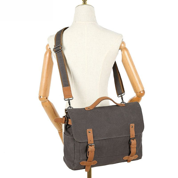 Large Vintage Canvas Messenger Bag