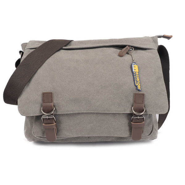 Large Waxed Canvas Messenger Bag