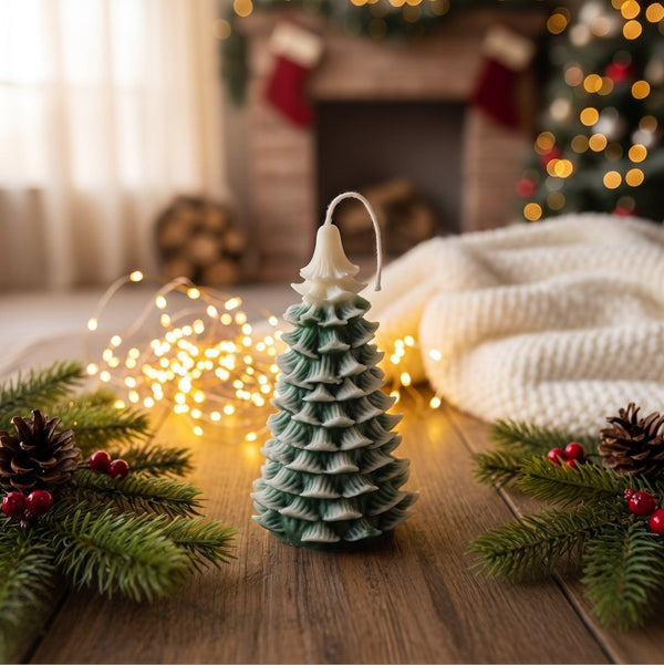 Christmas Tree Candle | Sculptural Soy Wax Holiday Decor