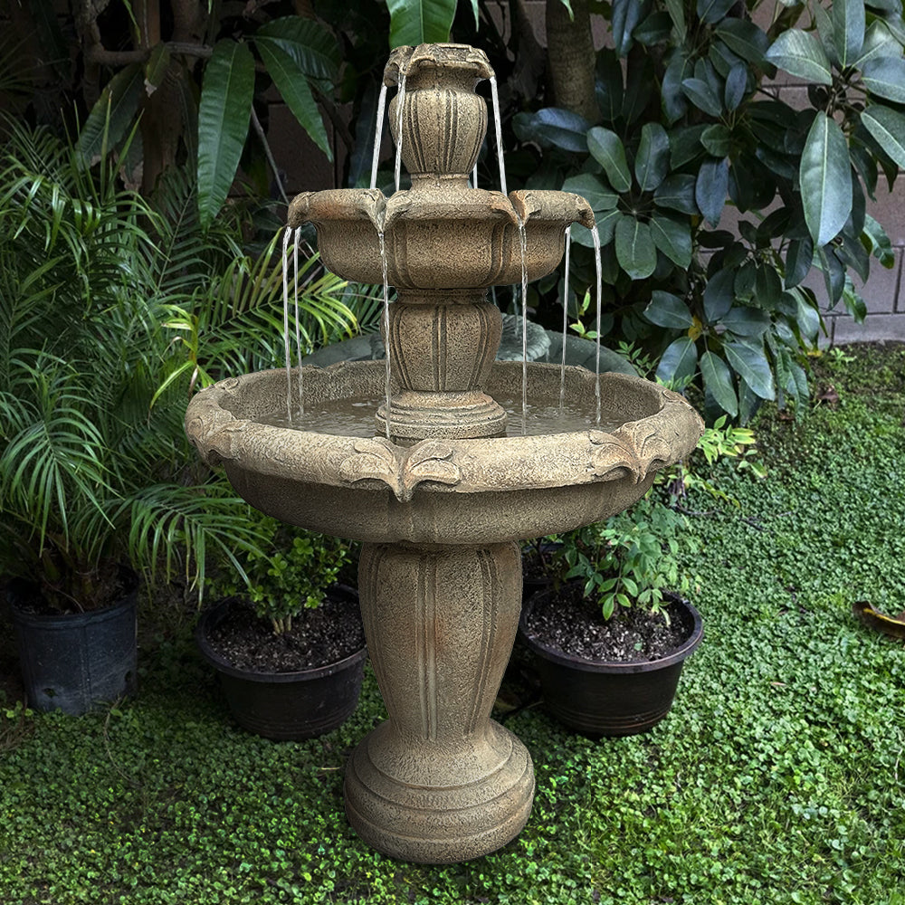 Concrete 3 Tier Water Fountain Large Estate