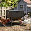 Large Capacity Chicken Feeding Box with Openable Lid-Black