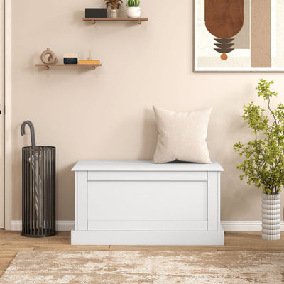 Large Storage Chest with Safety Metal Hinge-off white