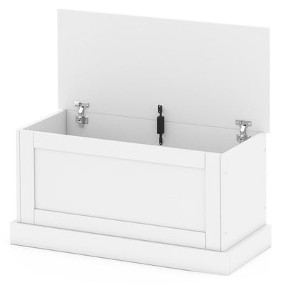 Large Storage Chest with Safety Metal Hinge-off white