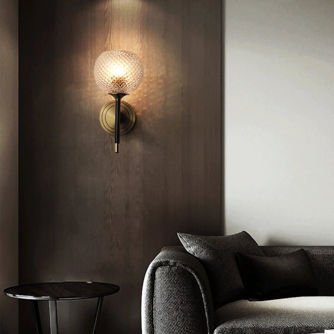 Lattice Glass Wall Sconce