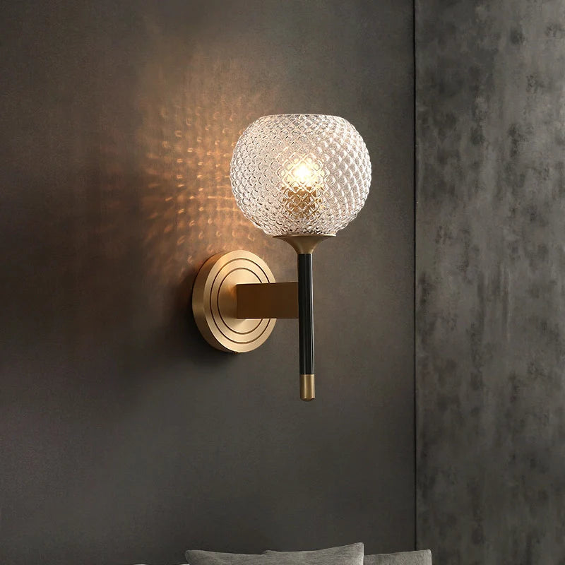 Lattice Glass Wall Sconce