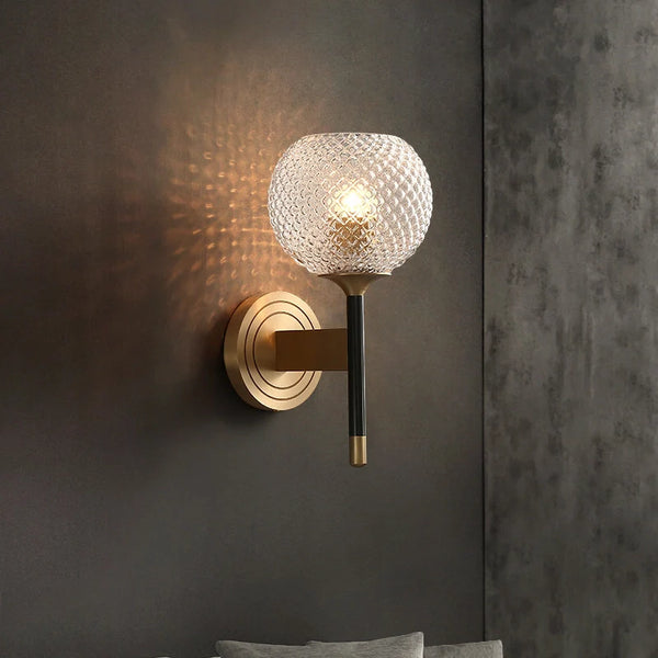 Lattice Glass Wall Sconce