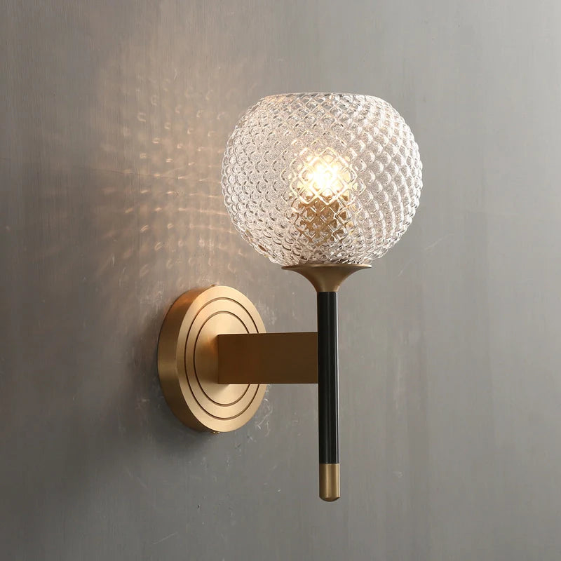 Lattice Glass Wall Sconce
