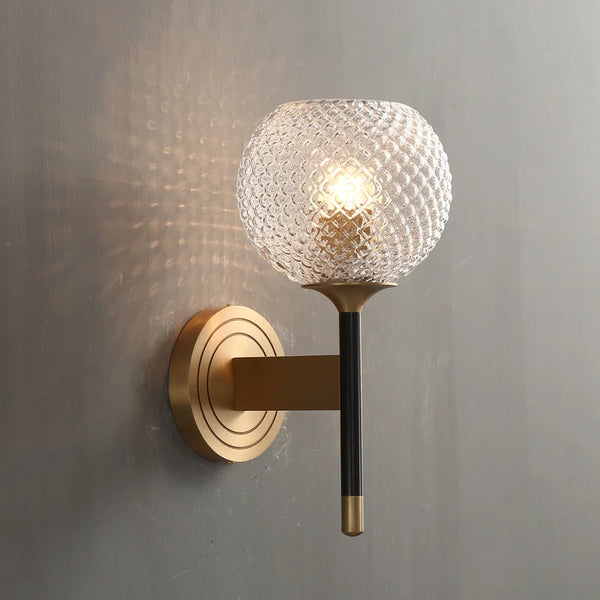 Lattice Glass Wall Sconce