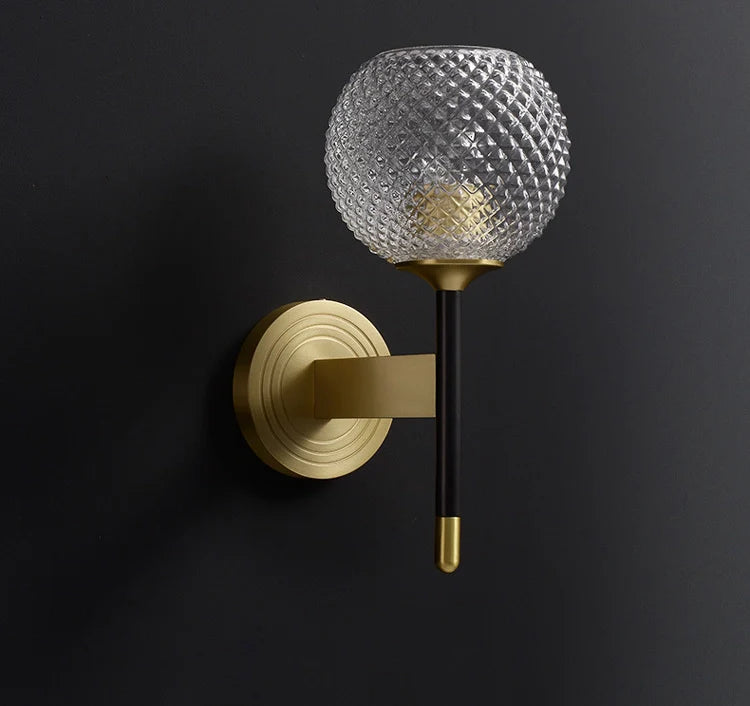 Lattice Glass Wall Sconce