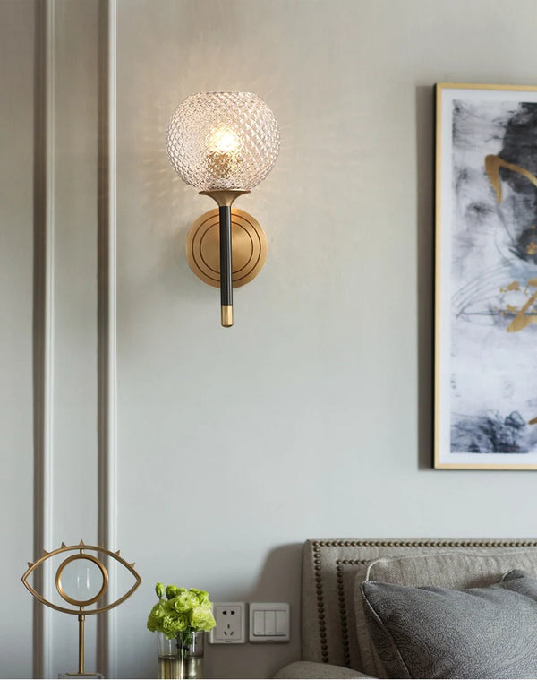 Lattice Glass Wall Sconce