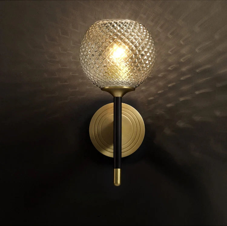 Lattice Glass Wall Sconce