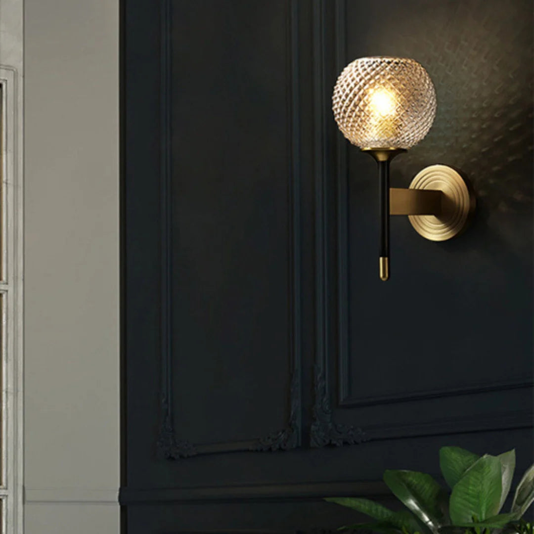 Lattice Glass Wall Sconce