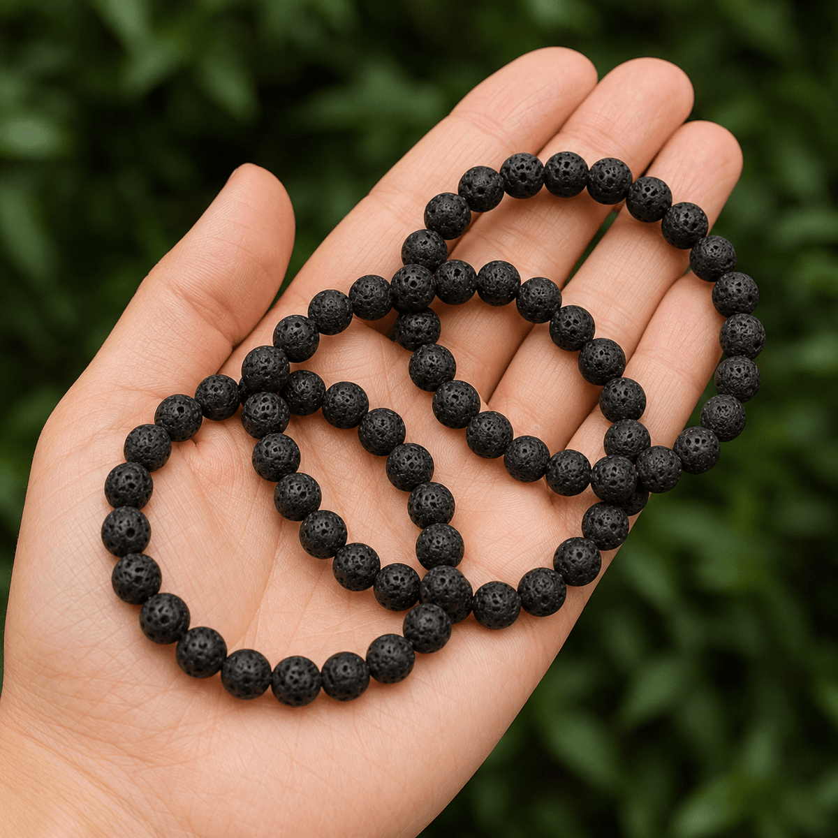 Lava Rock Bracelet | Volcanic Rock Bracelet (Protection and Stress Relief)