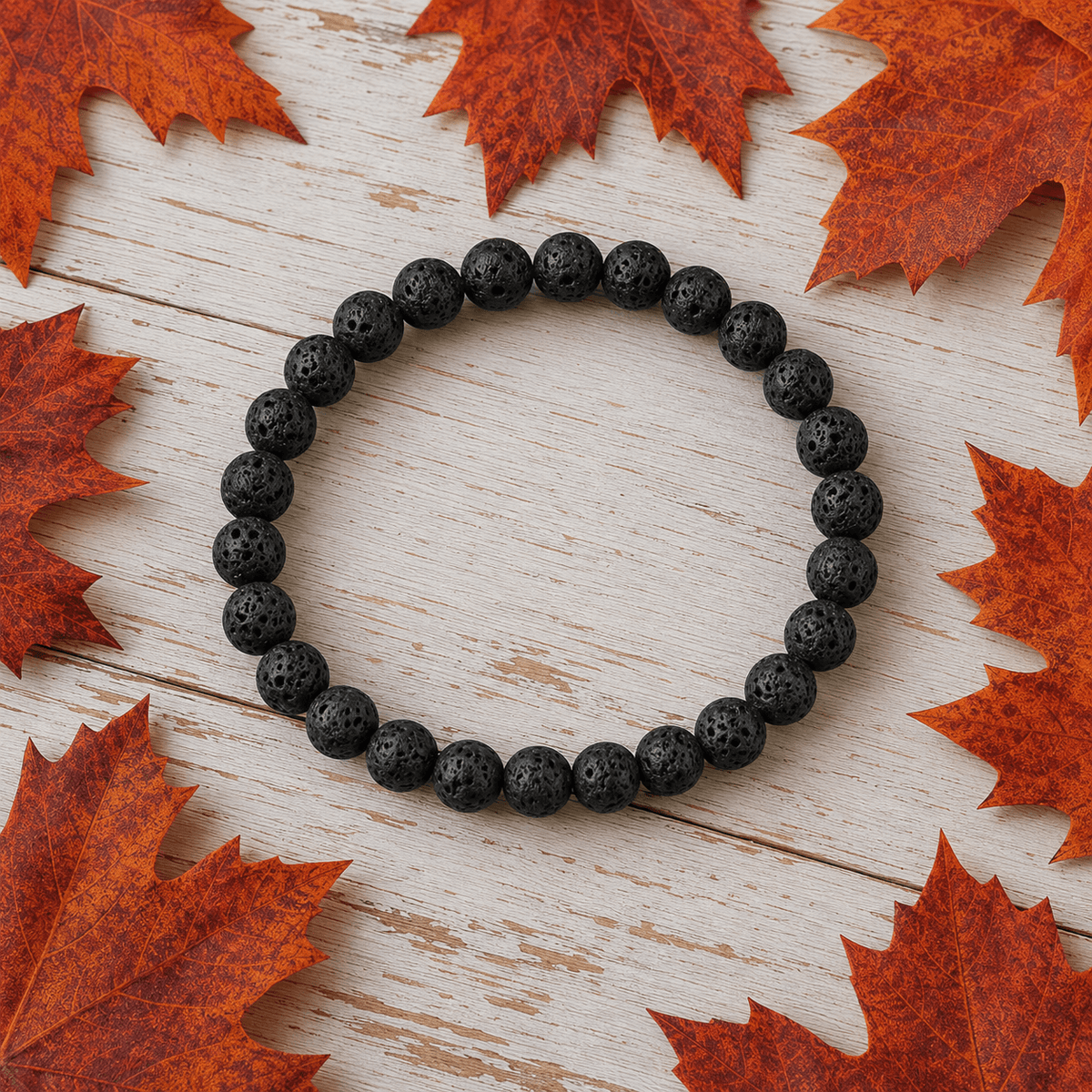 Lava Rock Bracelet | Volcanic Rock Bracelet (Protection and Stress Relief)