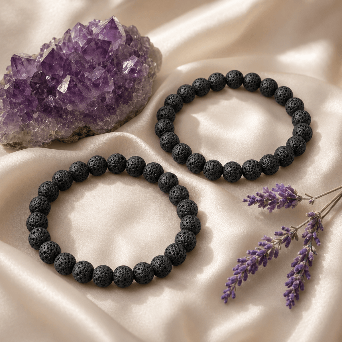 Lava Rock Bracelet | Volcanic Rock Bracelet (Protection and Stress Relief)