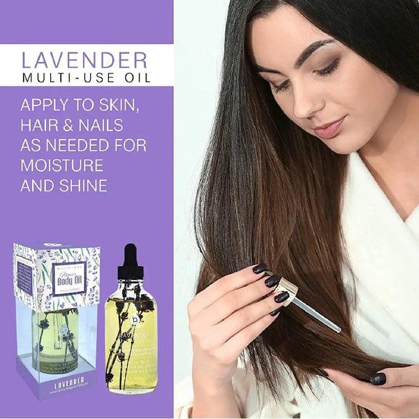Lavendar Flower Multi Use Body Oils 4 Oz - Gifts for You 'n Me