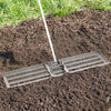 Lawn Leveling Rake 46 x 10 Inch Heavy Duty Lawn Level Tool for Soil-Silver