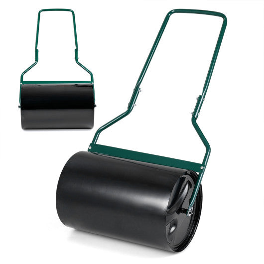 Lawn Roller 12 Gallon Water/Sand Filled Garden Drum Roller with U-shape Handle