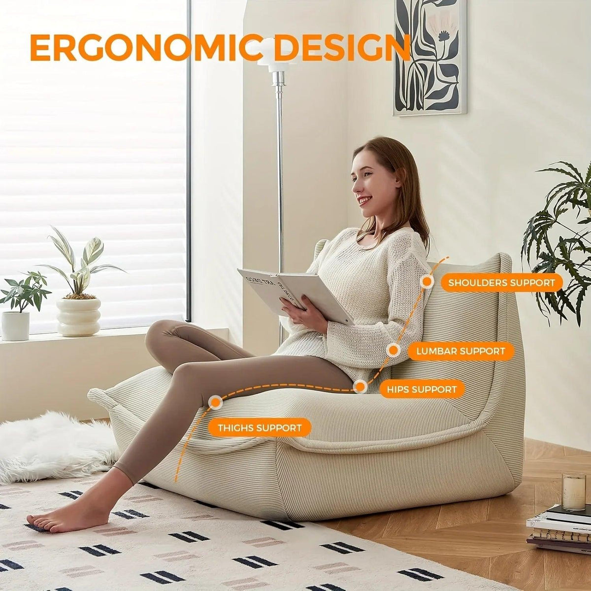 Lazy Sofa Chair, Fireside Chair Sofa Large Chair for Adults