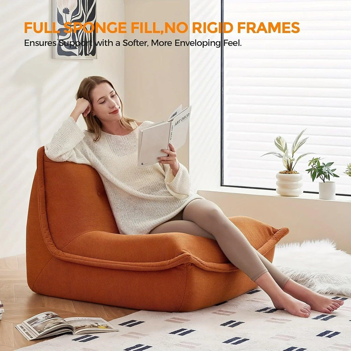 Lazy Sofa Chair, Fireside Chair Sofa Large Chair for Adults