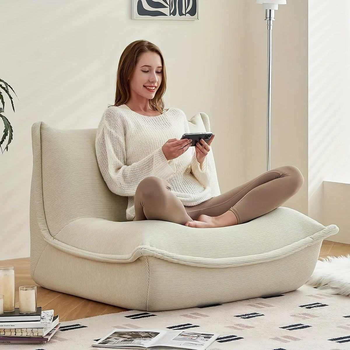 Lazy Sofa Chair, Fireside Chair Sofa Large Chair for Adults