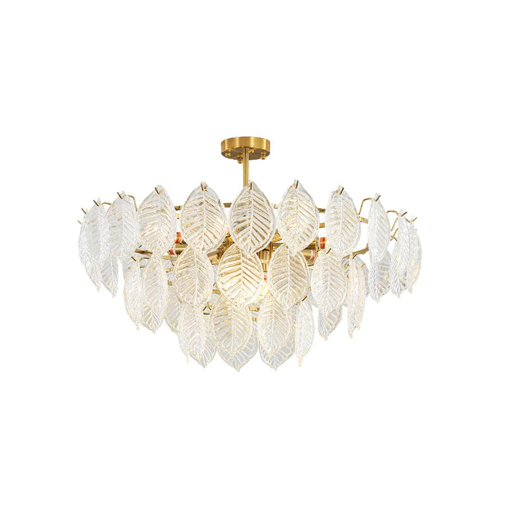 Leaf Shape Glass Modern Chandelier