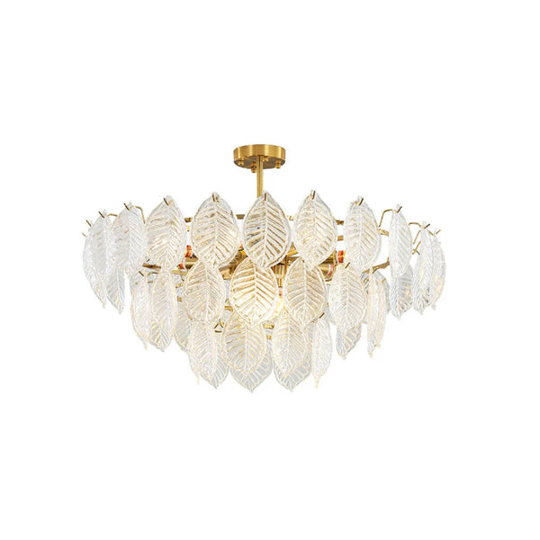Leaf Shape Glass Modern Chandelier
