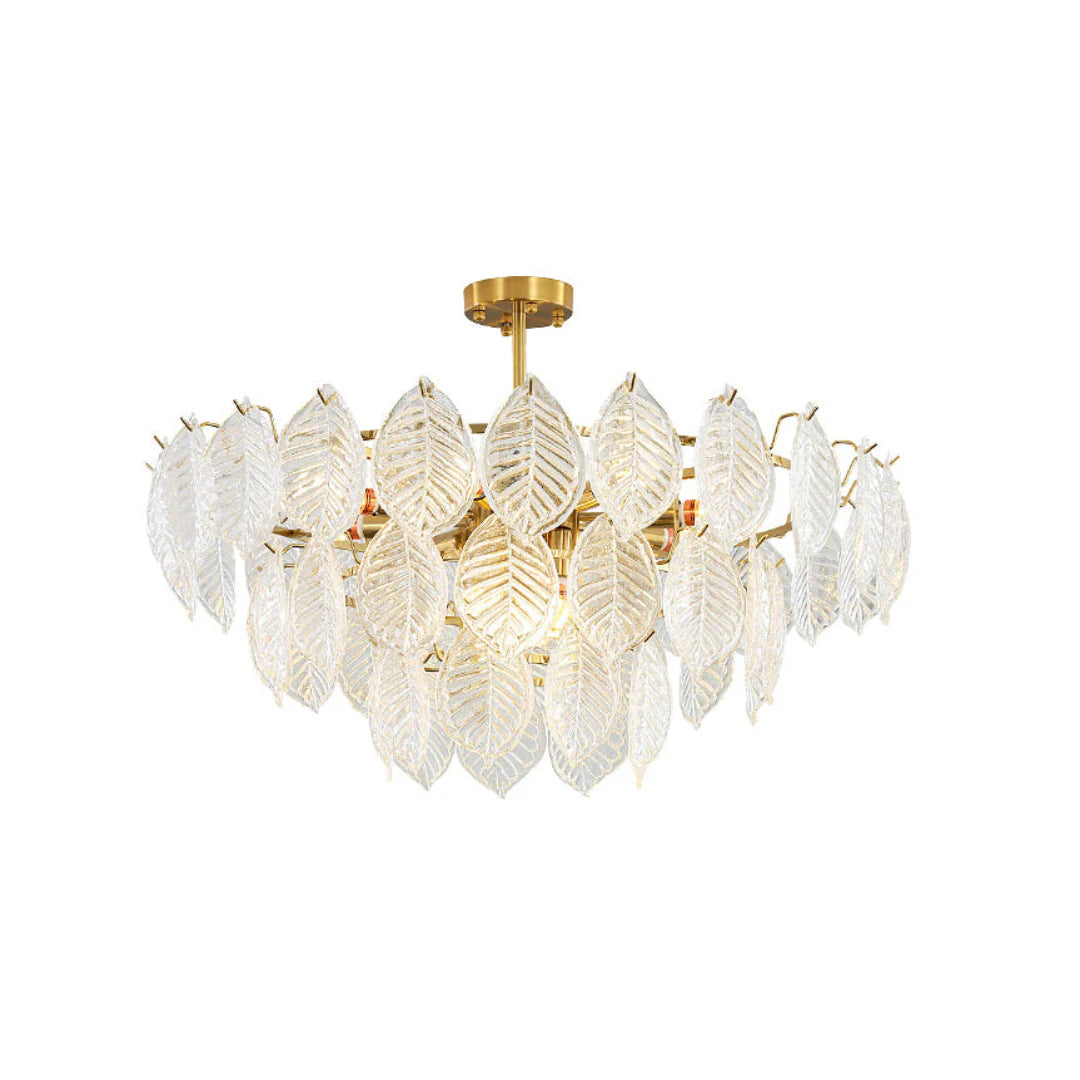 Leaf Shape Glass Modern Chandelier