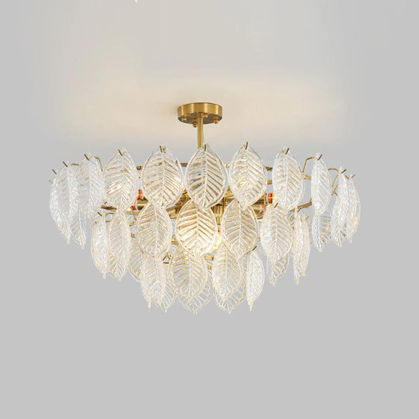 Leaf Shape Glass Modern Chandelier