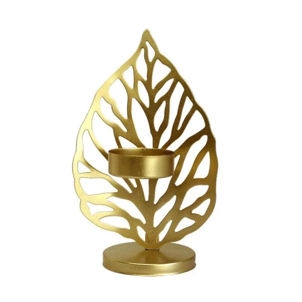 Leaf Metal Candle Holder Decorative