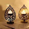 Leaf Metal Candle Holder Decorative