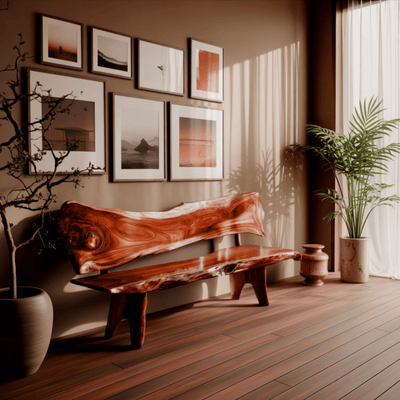 Leafwave Live Edge Indoor Bench