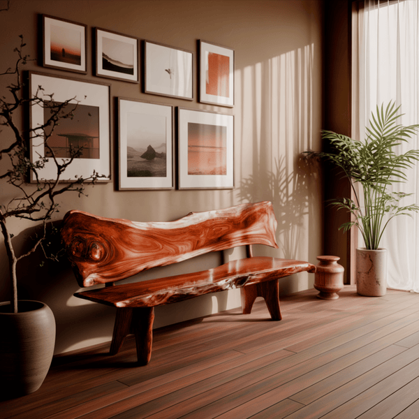 Leafwave Live Edge Indoor Bench