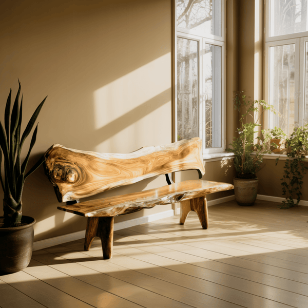 Leafwave Live Edge Indoor Bench
