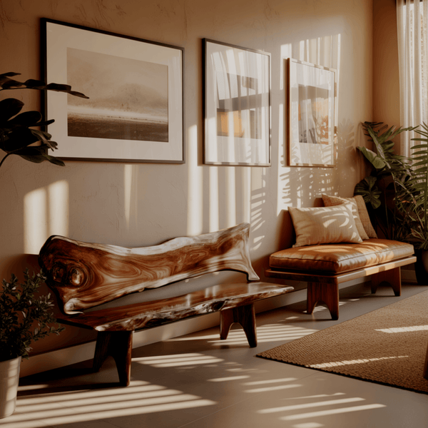 Leafwave Live Edge Indoor Bench
