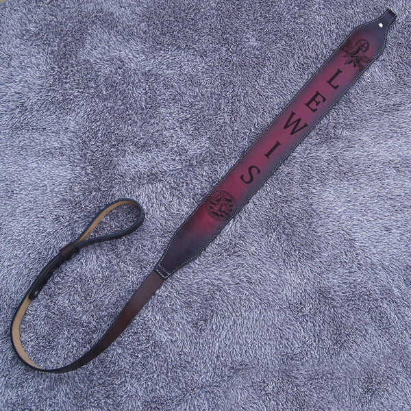 Handmade Tooled Custom Leather Sling - Personalized
