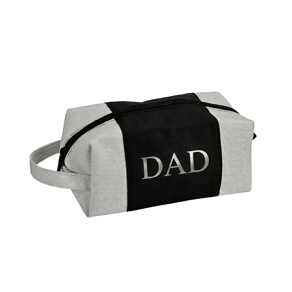 Leatherette/Canvas Black Travel Kit