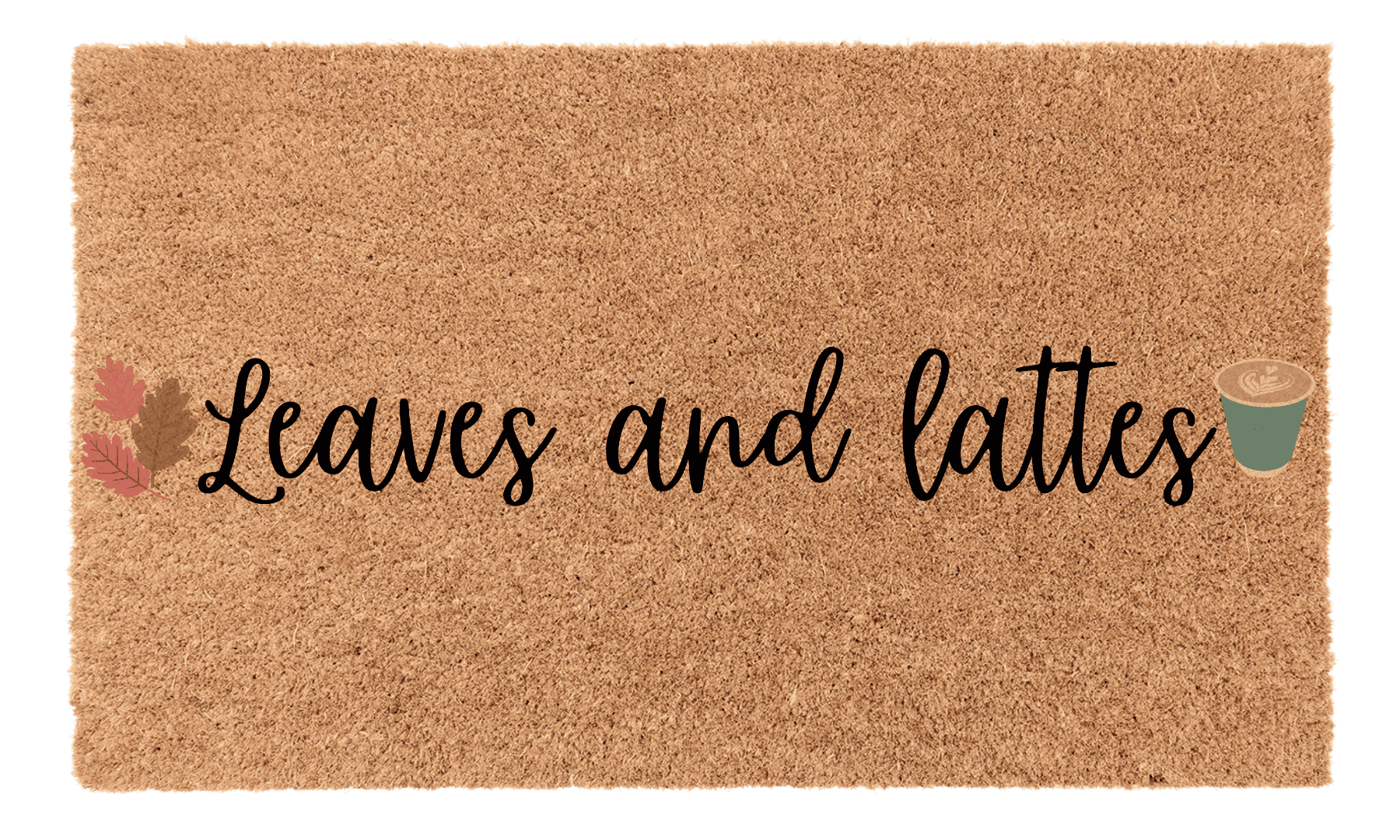Leaves and Lattes Coir Mat