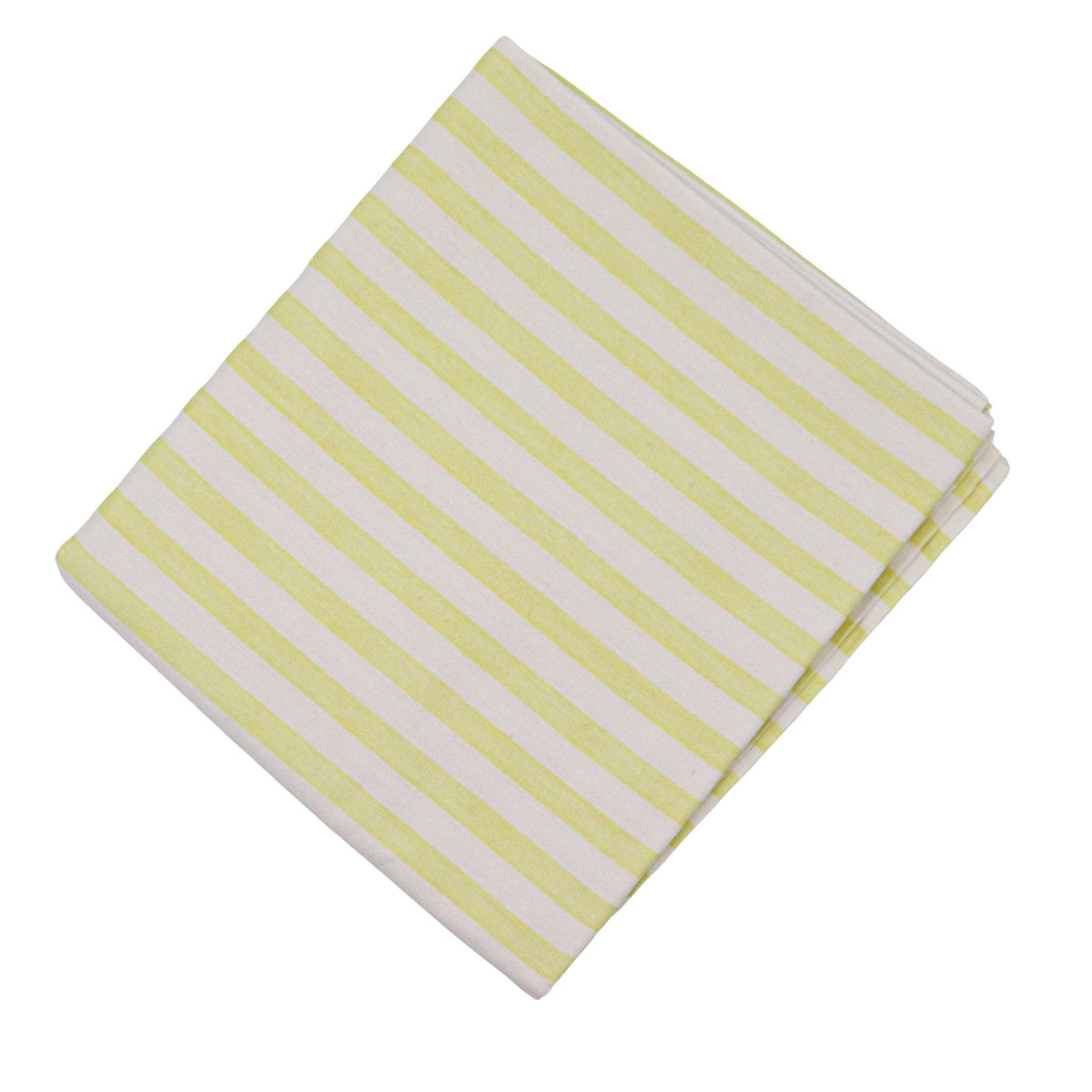Buttercream Yellow Stripe Cotton-Linen Tablecloth
