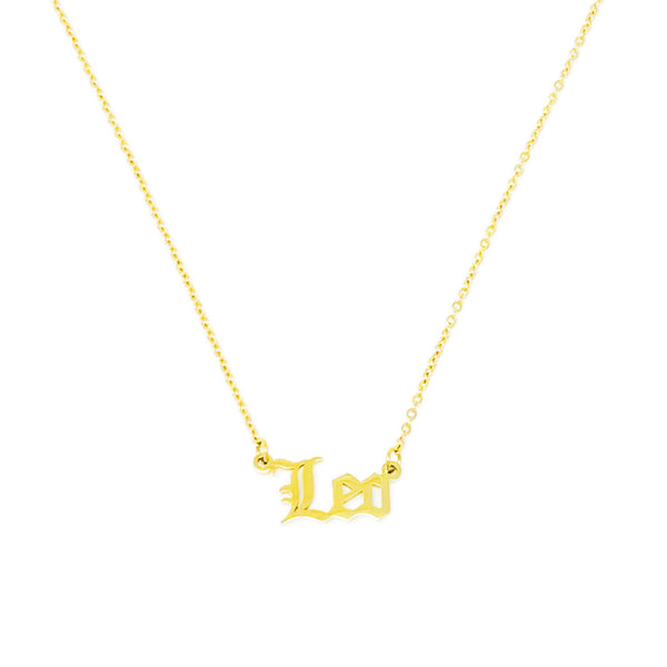 Old English Zodiac Necklace