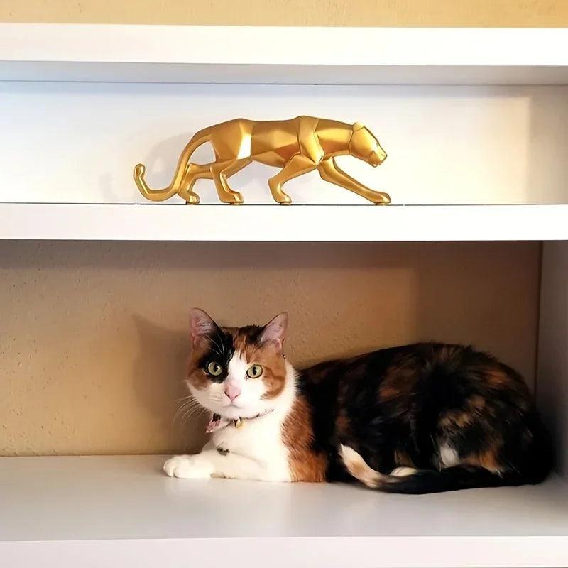 Leopard Sculpture - Handcrafted Modern Abstract Large