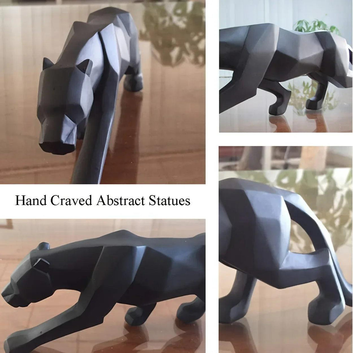 Leopard Sculpture - Handcrafted Modern Abstract Large